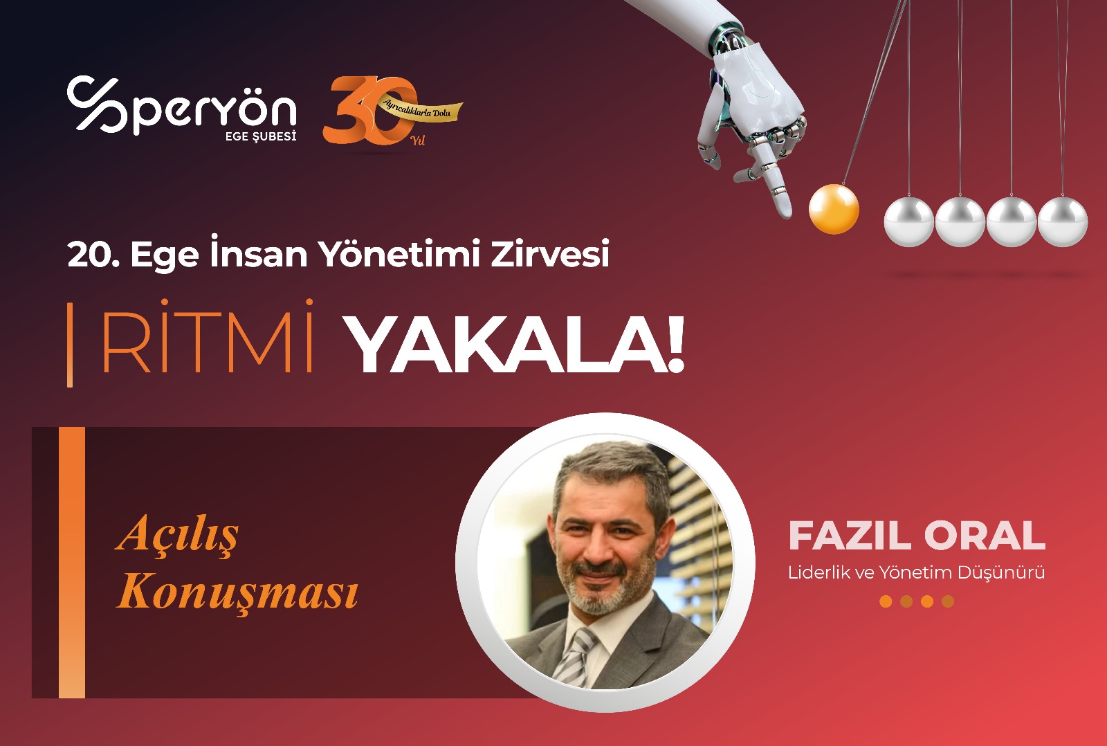 Peryön Ege Zirvesi ana konuşmacı afişi